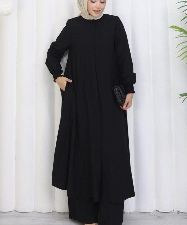 Umre İkili Takım Siyah %85 pamuklu