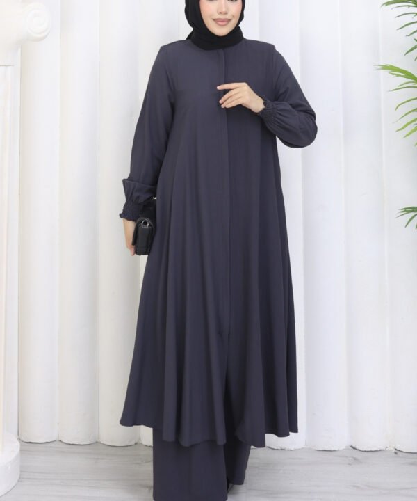 Umre İkili Takım Füme %85 pamuklu