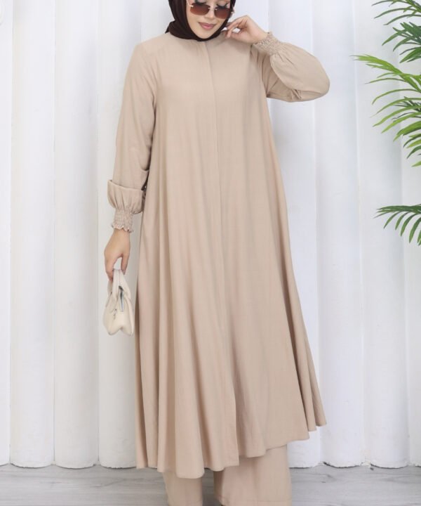 Alternative view of Umre İkili Takım bej %85 pamuklu