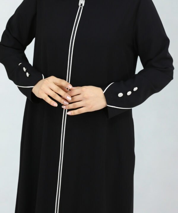 Alternative view of LİNEA Fermuarlı Ferace Siyah