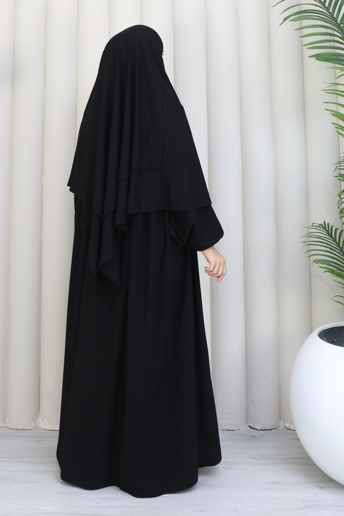 3'lü Sufle Takımı Medine İpeği Siyah - Görsel 7