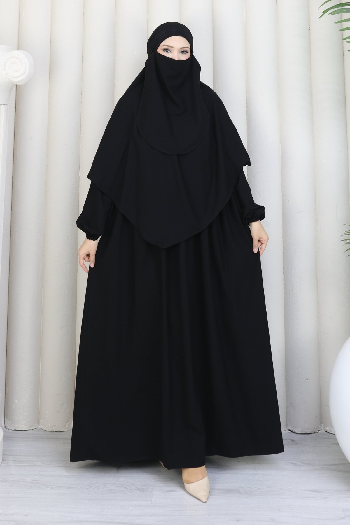 3'lü Sufle Takımı Medine İpeği Siyah