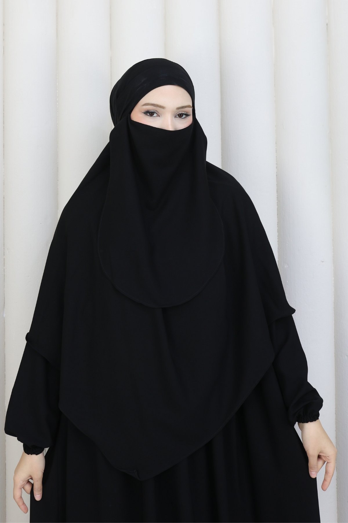 3'lü Sufle Takımı Medine İpeği Siyah - Görsel 2