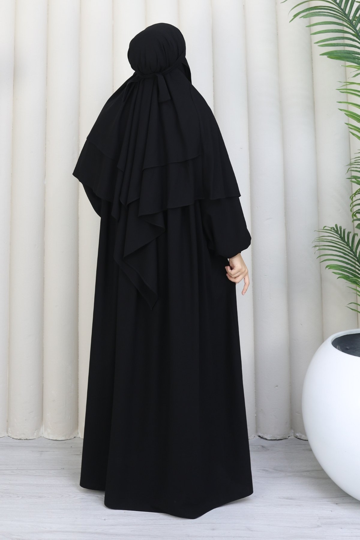 3'lü Sufle Takımı Medine İpeği Siyah - Görsel 3