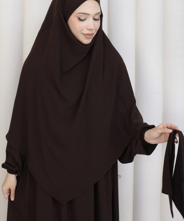 Alternative view of 3'lü Sufle Takımı Medine İpeği Kahverengi