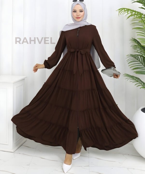 Eteği Beş Katlı Ferace Acı Kahve